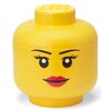 Pojemnik na LEGO duża głowa Dziewczynka Żółty 40321725 Seria Lego Classic