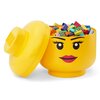Pojemnik na LEGO duża głowa Dziewczynka Żółty 40321725 Przedział wiekowy 3+