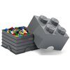 Pojemnik na LEGO klocek Brick 4 Ciemnoszary 40031754 Przedział wiekowy 3+