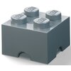 Pojemnik na LEGO klocek Brick 4 Ciemnoszary 40031754 Seria Lego Classic