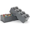 Pojemnik na LEGO klocek Brick 8 Ciemnoszary 40041754 Motyw Brick 8
