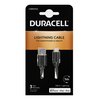 Kabel USB - Lightning DURACELL USB5012A 1 m Czarny Długość [m] 1