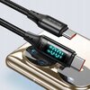 Kabel USB-C - USB-C MCDODO CA-1100 z wyświetlaczem LCD 100W 1.2 m Czarny Długość [m] 1.2