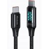 Kabel USB-C - USB-C MCDODO CA-1100 z wyświetlaczem LCD 100W 1.2 m Czarny Wyświetlacz LCD Tak