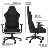 Fotel CORSAIR TC100 Relaxed Czarny Regulacja podłokietników Góra - dół