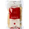 Przezroczyste opakowanie zawiera korki do butelek, z przodu widoczna jest czerwona etykieta z białym napisem "BROWIN" oraz hasłami "because homemade is better!" i "...bo domowe jest lepsze!". Na etykiecie znajduje się również symbol kieliszka.