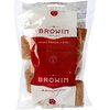 Przezroczyste opakowanie zawiera korki do butelek, z widocznym logo "BROWIN" oraz napisami: "...because homemade is better!" i "...bo domowe jest lepsze!". W tle widać korek do butelek oraz grafikę kieliszka.