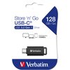 Pendrive VERBATIM Store 'n' Go 128GB, USB-C, Odczyt 100 Mb/s, Zapis 100 Mb/s Maksymalna prędkość zapisu [Mb/s] 100
