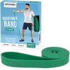 Opakowanie produktu z zieloną gumą do ćwiczeń, na którym widnieje napis "SPOKEY LIVE WITH PASSION!" oraz "RESISTANCE BAND POWER". Na opakowaniu znajdują się również informacje: "GUMA TRENINGOWA", "HEAVY 20-30 kg", a także zdjęcie osoby używającej gumy.