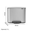 Kosz na śmieci BRABANTIA Bo 121128 3 x 11L Inox Liczba komór 3