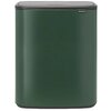 Kosz na śmieci uchylny BRABANTIA 304248 Bo Touch System Soft Touch, wyjmowane wiadro, dno antypoślizgowe 60L Zielony