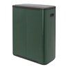 Kosz na śmieci uchylny BRABANTIA 304248 Bo Touch System Soft Touch, wyjmowane wiadro, dno antypoślizgowe 60L Zielony Rodzaj wykończenia Malowany