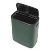 Kosz na śmieci uchylny BRABANTIA 304248 Bo Touch System Soft Touch, wyjmowane wiadro, dno antypoślizgowe 60L Zielony Typ Uchylny
