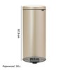 Kosz na śmieci BRABANTIA 304484 NewIcon 30 L Złoty Pojemność [l] 30