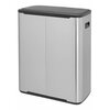 Kosz na śmieci uchylny BRABANTIA Bo Touch 221422 dwukomorowy, do segregacji, System Soft Touch 60L Stalowy Liczba komór 2
