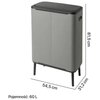 Kosz na śmieci BRABANTIA 130281 Bo Touch Bin Hi 60L Szary Pojemność [l] 60