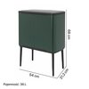 Kosz na śmieci uchylny BRABANTIA 304163 Bo Touch System Soft Touch, zatrzaskiwane nogi, regulowane stopki 36L Zielony Pojemność [l] 36