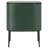 Kosz na śmieci uchylny BRABANTIA 304163 Bo Touch System Soft Touch, zatrzaskiwane nogi, regulowane stopki 36L Zielony