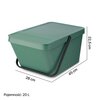 Kosz na śmieci do segregacji BRABANTIA Sort & Go Stackable 277740 łatwy dostęp, przenośny, plastik 20L Zielony Automatyczny Nie