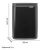 Kosz na śmieci BRABANTIA Bo Waste Bin 222481 4L Czarny Materiał Stal szlachetna