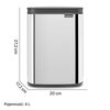 Kosz na śmieci BRABANTIA 222481 - Bo Waste Bin - 4 l -  Stal nierdzewna połysk Pojemność [l] 4