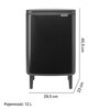 Kosz na śmieci BRABANTIA 227226 Bo Bin Hi 12L Czarny Pojemność [l] 12