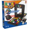 Pudełko gry logicznej "RUBIK'S Race" z kolorowym logo i grafiką przedstawiającą planszę z kolorowymi kwadratami oraz ręką przesuwającą element. Na opakowaniu znajdują się napisy: "THE ULTIMATE 2-PLAYER RUBIK'S CHALLENGE", "EASY TO STORE!", "AGES 7+", "1-2
