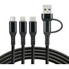 Kabel USB-C - USB/USB-C/Lightning/Micro USB EVERACTIVE 3w1 3A 1.2 m Typ USB - Micro USB