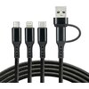 Kabel USB-C - USB/USB-C/Lightning/Micro USB EVERACTIVE 3w1 3A 1.2 m Rodzaj Kabel