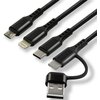 Kabel USB-C - USB/USB-C/Lightning/Micro USB EVERACTIVE 3w1 3A 1.2 m Typ USB - Lightning