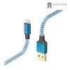 Kabel USB- Lightning HAMA Reflected 1.5 m Niebieski Rodzaj Kabel