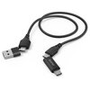 Kabel USB/USB-C - Micro USB/USB-C HAMA 4w1 1 m Czarny