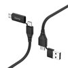 Kabel USB/USB-C - Micro USB/USB-C HAMA 4w1 1 m Czarny Typ USB - USB-C