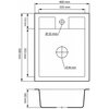 Zlewozmywak ICEBERG Uno ZZB14103BM Czarny + bateria stojąca Komora 1 335 x 353 x 182 mm
