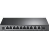 Switch TP-LINK TL-SL1311P Fast Ethernet, 11 portów, Funkcja PoE Złącza RJ-45 10/100 Mbps x 8 szt., RJ-45 10/100/1000 Mbps x 2 szt., SFP x 1 szt.