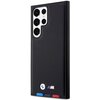 Etui BMW Leather Stamp Tricolor do Samsung S23 Ultra S918 Czarny Seria telefonu Galaxy S