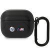 Etui na sluchawki BMW Leather Curved Line do Apple AirPods 3 Czarny