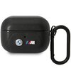 Etui na słuchawki BMW Leather Curved Line do Apple AirPods Pro Czarny