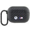 Etui na słuchawki BMW Carbon Double Metal Logo do Apple AirPods Pro 2 Czarny