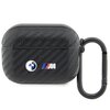 Etui na słuchawki BMW Carbon Double Metal Logo do Apple AirPods Pro Czarny