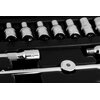 Klucze nasadowe NEO TOOLS 10-004 (46 elementów) Zawartość zestawu 13 x nasadka sześciokątna 1/4 cala