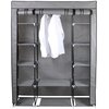 Szafa tekstylna SASKA GARDEN 28873 (175 x 133 x 43 cm) Ciemnoszary Materiał wykonania Polipropylen