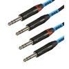 Kabel SSQ JSJS2 PRO 2 x Jack stereo 6.3 mm - 2 x Jack stereo 6.3 mm 2 m Materiał Miedź