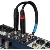 Kabel SSQ JSJM5 Jack stereo 6.3 mm - 2 x Jack 6.3 mm 5 m Materiał Miedź