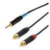 Kabel SSQ MIJRCA1 TRS 3.5 mm - 2 x RCA 1 m Kolor Czarny