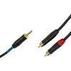 Kabel SSQ MIJRCA1 TRS 3.5 mm - 2 x RCA 1 m Materiał Miedź