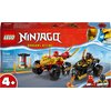 LEGO 71789 NINJAGO Bitwa samochodowo-motocyklowa między Kaiem a Rasem Motyw Bitwa samochodowo-motocyklowa między Kaiem a Rasem
