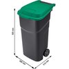 Pojemnik gospodarczy ROTHO Atlas 100 L Czarno-zielony