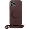Etui JUST ELEGANCE PopGrip do Apple iPhone 11 Pro Brązowy