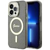 Etui GUESS Glitter Gold MagSafe do Apple iPhone 14 Pro Max Czarny